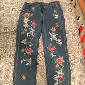 floral mom jeans